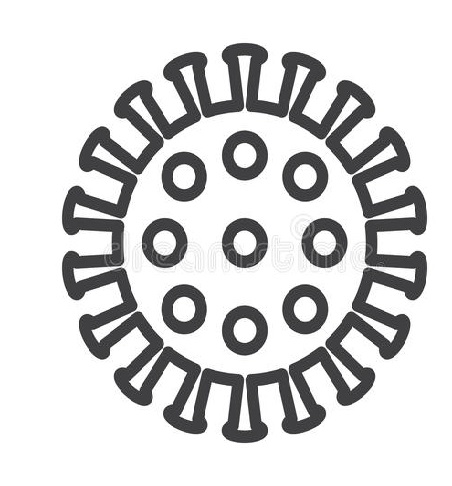 coronavirus-línea-icono-muestra-del-virus-del-esquema-88703171